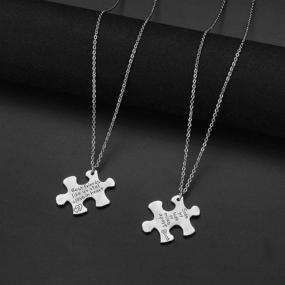 img 2 attached to 💕 Best Friends Necklaces Set of 2 - Side by Side or Miles Apart BFF Friendship Matching Puzzle Necklace for Women and Teen Girls - Long Distance Friendship Gifts