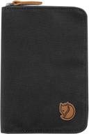 кошелек для паспорта fjallraven, темно-серый логотип