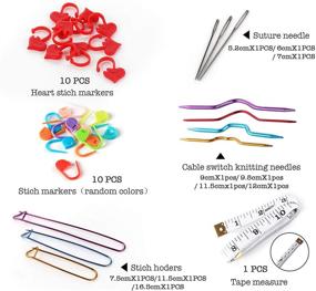 img 2 attached to 🧶 39 Pack Crochet Hooks Set, Lemonfilter Ergonomic Soft Grip Handles Knitting Needles Kit with Case for Arthritic Hands - 2mm(B)-10mm(N)