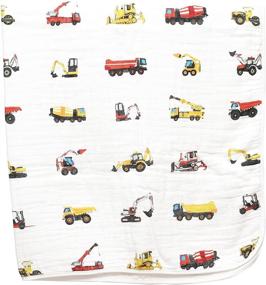 img 4 attached to 🚚 ADDISON BELLE Organic Cotton Toddler blanket – Premium 4-Layer Muslin Dream Blanket for Baby Boy – Lightweight & Oversized (47"x 47") – Construction Trucks Print