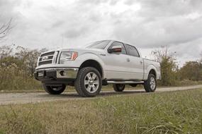 img 3 attached to 🚗 Enhanced Performance 2-Inch Leveling Kit for 2009-2013 F150 Trucks - Billet Aluminum Suspension System by Rough Country (Part 568)