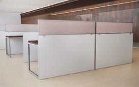 img 4 attached to 🔒 Enhance Privacy in Style with 18" Acoustical Cubicle Mounted Privacy Panel: Small Brackets, 18" X 36", Paris/Aluminum