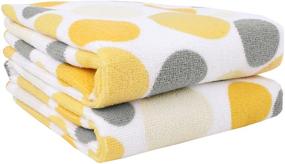 img 3 attached to Ritz Royale Collection Microfiber Kitchen Towel Set, Multi-Purpose, Polka Dot Print, 25" x 16", 2-Pack, Daffodil Yellow