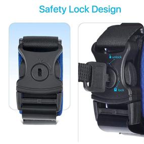 img 3 attached to 🔒 Roeoi Anti Lost Wrist Link with Key Lock: Secure Safety Harness for Toddlers, Babies & Kids (Blue / 1.5m)