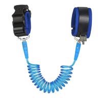 🔒 roeoi anti lost wrist link with key lock: secure safety harness for toddlers, babies & kids (blue / 1.5m) logo