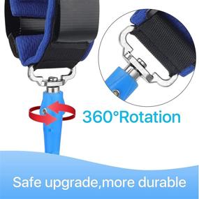 img 2 attached to 🔒 Roeoi Anti Lost Wrist Link with Key Lock: Secure Safety Harness for Toddlers, Babies & Kids (Blue / 1.5m)