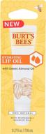 💋 burts bees sweet almond lip oil, 0.27 fl oz - natural nourishment and hydration for your lips logo