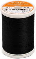 🧵 sulky cotton thread 12 wt 330 yd black: premium quality thread for sewing and embroidery projects logo
