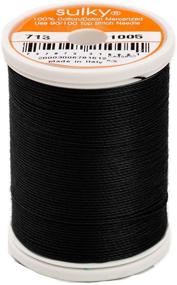 img 1 attached to 🧵 Sulky Cotton Thread 12 wt 330 yd Black: Premium Quality Thread for Sewing and Embroidery Projects