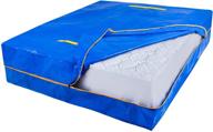 🛏️ vivi min reusable mattress bags - heavy duty, water resistant, odor-free, and easy to carry for long-term storage and moving - smooth zippered queen size mattress cover logo