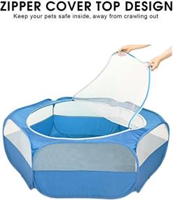 img 3 attached to Petmoko Small Animal Playpen: Waterproof, Portable & Breathable Fence for Cats, Rabbits, Guinea Pigs & More