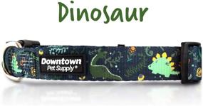 img 3 attached to 🐶 Downtown Pet Supply Best Cute and Fancy Printed Pattern Soft Pet Dog and Puppy Collars (Dino, Small): Stylish Collars for Small, Medium, and Large Dogs