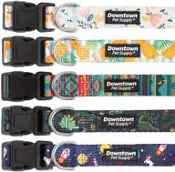 🐶 downtown pet supply best cute and fancy printed pattern soft pet dog and puppy collars (dino, small): stylish collars for small, medium, and large dogs logo