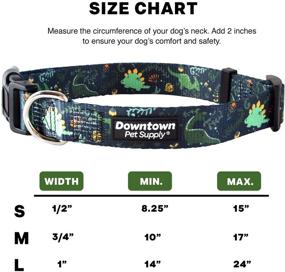 img 1 attached to 🐶 Downtown Pet Supply Best Cute and Fancy Printed Pattern Soft Pet Dog and Puppy Collars (Dino, Small): Stylish Collars for Small, Medium, and Large Dogs