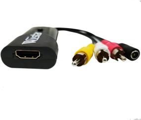 img 2 attached to Женский HDMI к мужскому AV RCA конвертер адаптер: Улучшите аудио-визуальное подключение для ПК, ноутбука и старого телевизора с кабелем USB для зарядки | PAL NTSC, поддержка HDTV 1080P.