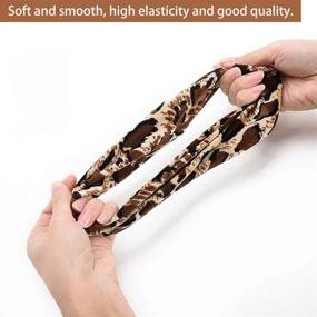 img 1 attached to 🎀 6 PCS Cheetah Print Hair Scrunchies - Animal Print Velvet Leopard Bow Women's Hair Ties - Large Clips for Thick Hair - 3 Styles Available