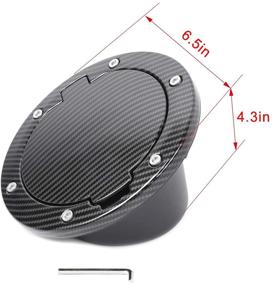 img 3 attached to Fuel Filler Door Gas Tank Cap Cover Accessories for 2007-2017 Jeep Wrangler JK & Unlimited Sport Rubicon Sahara – Carbon Fiber Grain Finish