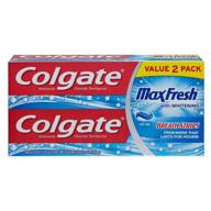 colgate max fresh toothpaste - cool mint with mini breath strips, 2 pack logo