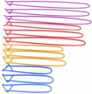 🧶 12 шт. набор смешанных цветов держателей петель для вязания - держатель для петель lebeila для вязания/вязания крючком, алюминиевые безопасные шпильки 4 размеров - идеальные аксессуары для вязания логотип