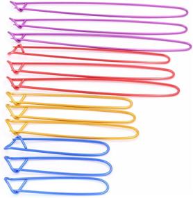 img 4 attached to 🧶 12 pcs Mixed Colors Knitting Stitch Holders Set - LeBeila Yarn Stitch Holder for Knitting/Crochet, Aluminum Safety Pins in 4 Sizes - Ideal Knitting Notions