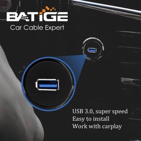 img 2 attached to 6ft кабель BATIGE для автомобиля с одним портом USB 3.0 мужской разъем к USB 3.0 женскому разъему - Водонепроницаемый для автомобиля, грузовика, лодки, мотоцикла, панели приборов.