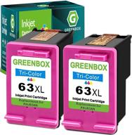 💚 affordable greenbox remanufactured hp 63xl ink cartridge - perfect for hp envy 4516, 4520 & more! logo