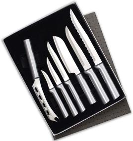 img 4 attached to 🔪 Stainless Steel Blade Knives, Set of 7 with Aluminum and 11 3/4 Inches Length, Silver Handle - Rada Cutlery Gift Set