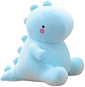 img 4 attached to 3D Pom Plush Toy Doll Ultra Fabric Dinosaur Stuffed Animals Shape Big Hugging Pillow, Cute Charming Cartoon Fashion Funny Pretty, Soft, Bed Rest Chair Bolster Nursery Decoration Gift for Kids (Blue)