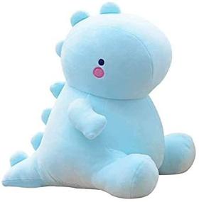 img 2 attached to 3D Pom Plush Toy Doll Ultra Fabric Dinosaur Stuffed Animals Shape Big Hugging Pillow, Cute Charming Cartoon Fashion Funny Pretty, Soft, Bed Rest Chair Bolster Nursery Decoration Gift for Kids (Blue)