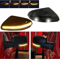 🔆 enhance safety and style: sequential led side mirror turn signal light for dodge ram 1500 & 2500 (2 packs) logo