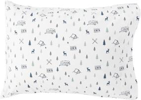 img 3 attached to 🏕️ Eddie Bauer Home Percale Collection Twin Size Sheet Set: 100% Cotton, Crisp & Cool, Lightweight & Moisture-Wicking Bedding - Campout Design