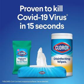 img 1 attached to 🧻 Clorox Travel Wipes, 9 Count, Pack of 24 (Package May Vary), Bleach-Free Disinfecting Wipes for On-The-Go, White (10044600601332)