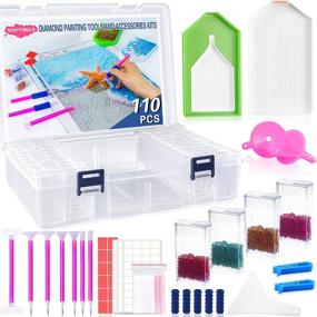 img 4 attached to 🎨 Complete Diamond Painting Kit with 110pcs Tools & Accessories and Storage Containers - Perfect for 5D Diamond Painting Enthusiasts of All Ages!