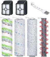 🔧 itidyhome crosswave 2554a brush roll & filters replacement set - compatible with bissell crosswave cordless max 2554a, 2590, 2593, 2596 vacuum - includes 4 pack brush rolls and 2 pack filters - replacement parts 1618641 & 1608684 логотип