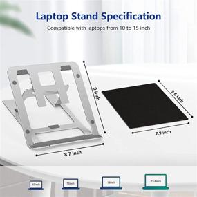 img 3 attached to Ergonomic Aluminum Computer Adjustable Compatible