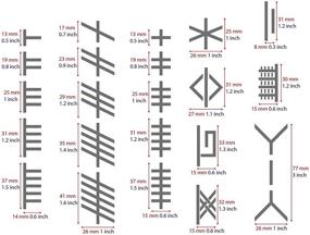 img 1 attached to 🔥 Aleks Melnyk #185 Metal Journal Stencils - Ogham Runes, Ancient Alphabet, Sigil Magic - 2 PCS Template Tool for Wood Burning, Pyrography, Engraving - Wicca Stencils