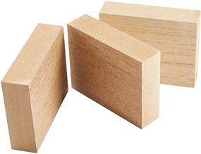 img 1 attached to 🔨 Juvale Wooden Blocks for Crafts - Rectangular Wood Pieces (3.88 x 3.1 in 3-Pack): Perfect for DIY Projects!