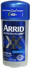 img 1 attached to 🌬️ Arrid Extra Extra Dry Antiperspirant Deodorant Clear Gel, Cool Shower, 2.6 Oz (6 Pack): Ultimate Sweat Protection