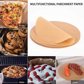 img 3 attached to 🍪 SMARTAKE Бумажные прослои 200 штук неотбеливаемые, круглые, 9 дюймов, с покрытием отлипших, предварительно нарезанные бумажные прослои для выпечки, идеально подходят для выпечки, гриля, воздушного жарения, парения, хлеба, кексов, печенья и много чего еще