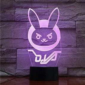 img 3 attached to 🌟 D.VA LED Lamp Night Light: Illuminate Your Space with Overwatch-inspired Brilliance