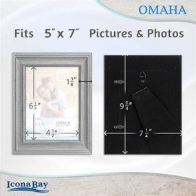 img 3 attached to 🖼️ Impressive Icona Bay 5x7 Picture Frames (6 Pack, Farmhouse Gray): Charming Wall Mount and Table Top Set from Omaha Collection!