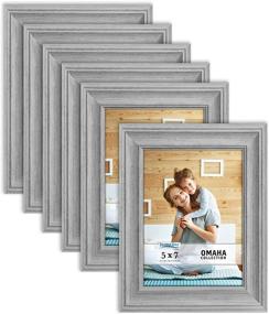 img 4 attached to 🖼️ Impressive Icona Bay 5x7 Picture Frames (6 Pack, Farmhouse Gray): Charming Wall Mount and Table Top Set from Omaha Collection!