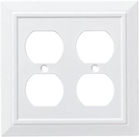 img 4 attached to 🔲 Franklin Brass Classic Architecture Double Duplex Wall Plate/Switch Plate/Cover, White (Model W35247-PW-C)