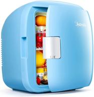 🥶 astroai mini fridge, 12 can skincare fridge ac/dc portable cooler warmer - etl listed (blue) - perfect gift for christmas, skincare, beverages, bedroom логотип