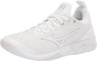 mizuno womens luminous volleyball black white women's shoes and athletic logo