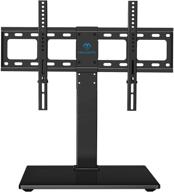📺 perlesmith universal swivel tv stand / base - table top tv stand for 37-65 inch lcd led tvs - height adjustable tv mount stand with tempered glass base, vesa 600x400mm, supports up to 88lbs, pstvs13 logo