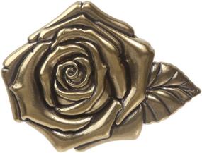 img 2 attached to Snap Embossed Roses Leather Belt Women's Accessories