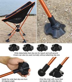 img 2 attached to 🪑 MARCHWAY Ultralight Folding Camping Chair - Portable, Compact, and Anti-Sinking with Wide Feet for Outdoor Adventures