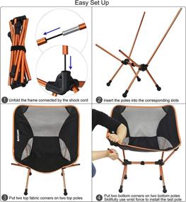 img 1 attached to 🪑 MARCHWAY Ultralight Folding Camping Chair - Portable, Compact, and Anti-Sinking with Wide Feet for Outdoor Adventures