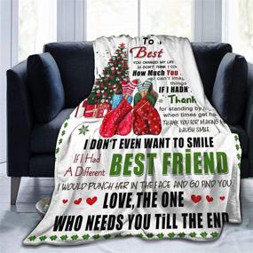 img 4 attached to MMHOME Friendship Blankets Tapestry Luxurious